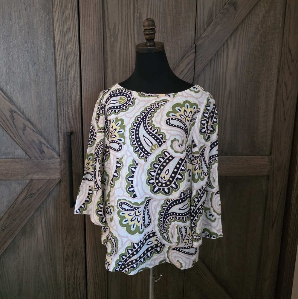 LAST CHANCE Boden Linen Paisley Blouse